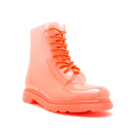 $25 Neon Coral Rubber Booties